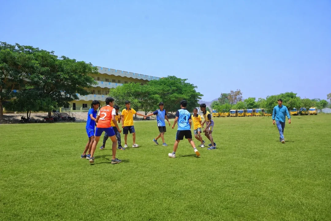 Students participating in sports at Blue Moon School
