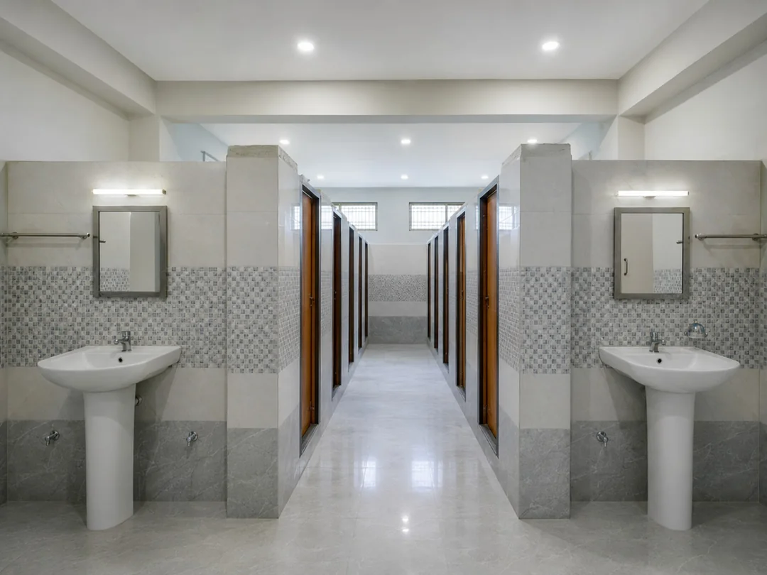Blue Moon hostel washroom corridor